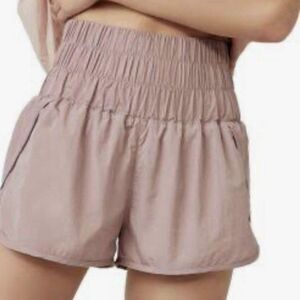 Free People Movement The Way Home Lighter Pink Shorts High Waist Sz M